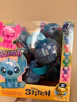 Disney Stitch Squish-A-Stitch Capsule Figures Set