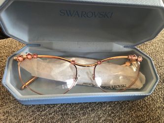 Swarovski Rose Gold Crystal Eyeglass Frames