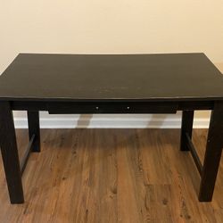 FREE Desk – Black Wood, Still Sturdy, Pickup Only