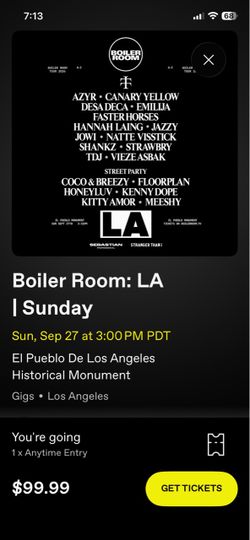 LA boiler room tickets