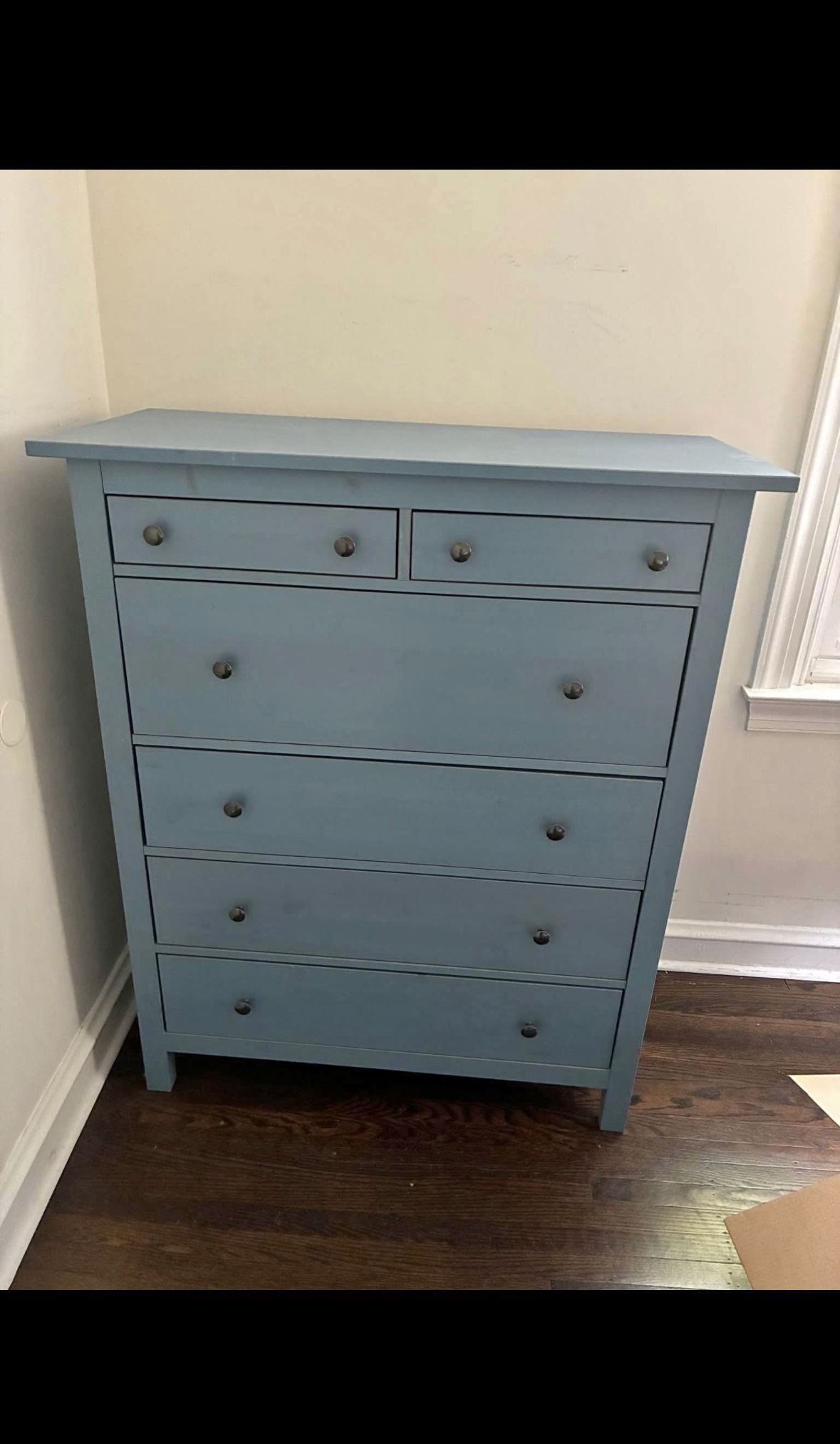IKEA HEMNES 6 drawer chest/dresser in rare Blue color!