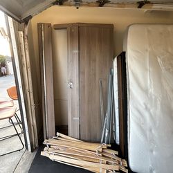 King size bed frame and mattress