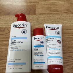 3 Eucerin Lotions