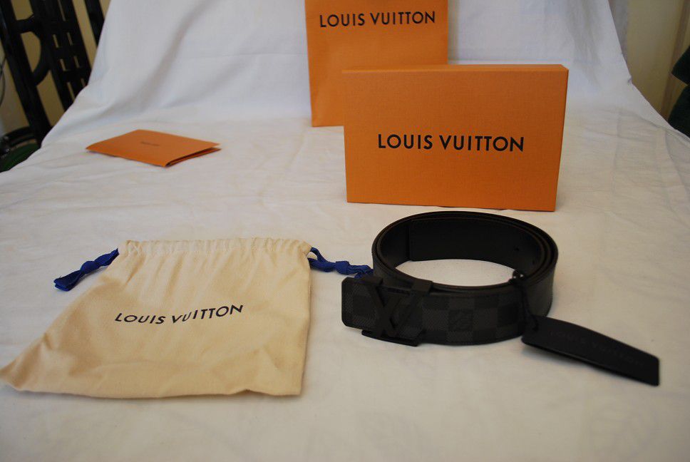 Louis Vuitton Damier Graphite Men's Belt Sz. 85/34 - Boca Pawn