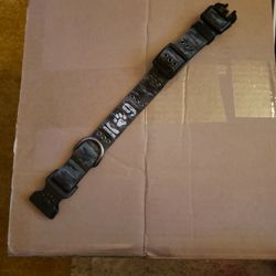 Military Style Dog Collar With Metal Rivits Size Small