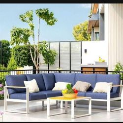 5 In Thick Cushions Aluminum Patio Set Aluminum Outdoor Furniture Aluminum Patio Set Aluminum Patio Sofa 🆕🚚🛺🆕