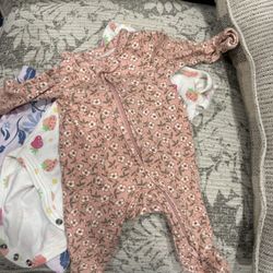 Bag Full Of Baby Girl Clothes Size 0-3 Months 