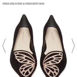 Sophia Webster butterfly suede flats