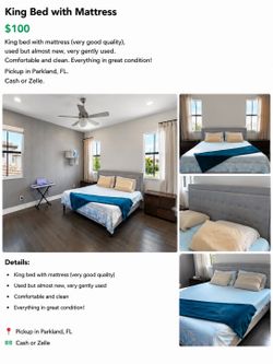 King Bed with Mattress