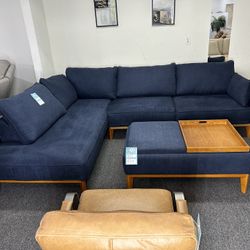 Furniture- 2 Pc Fabric Sectional- Jollene 
