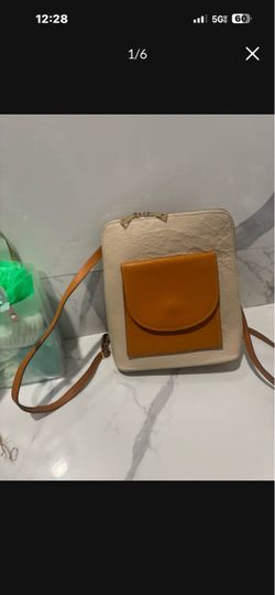 Italian leather backpack
