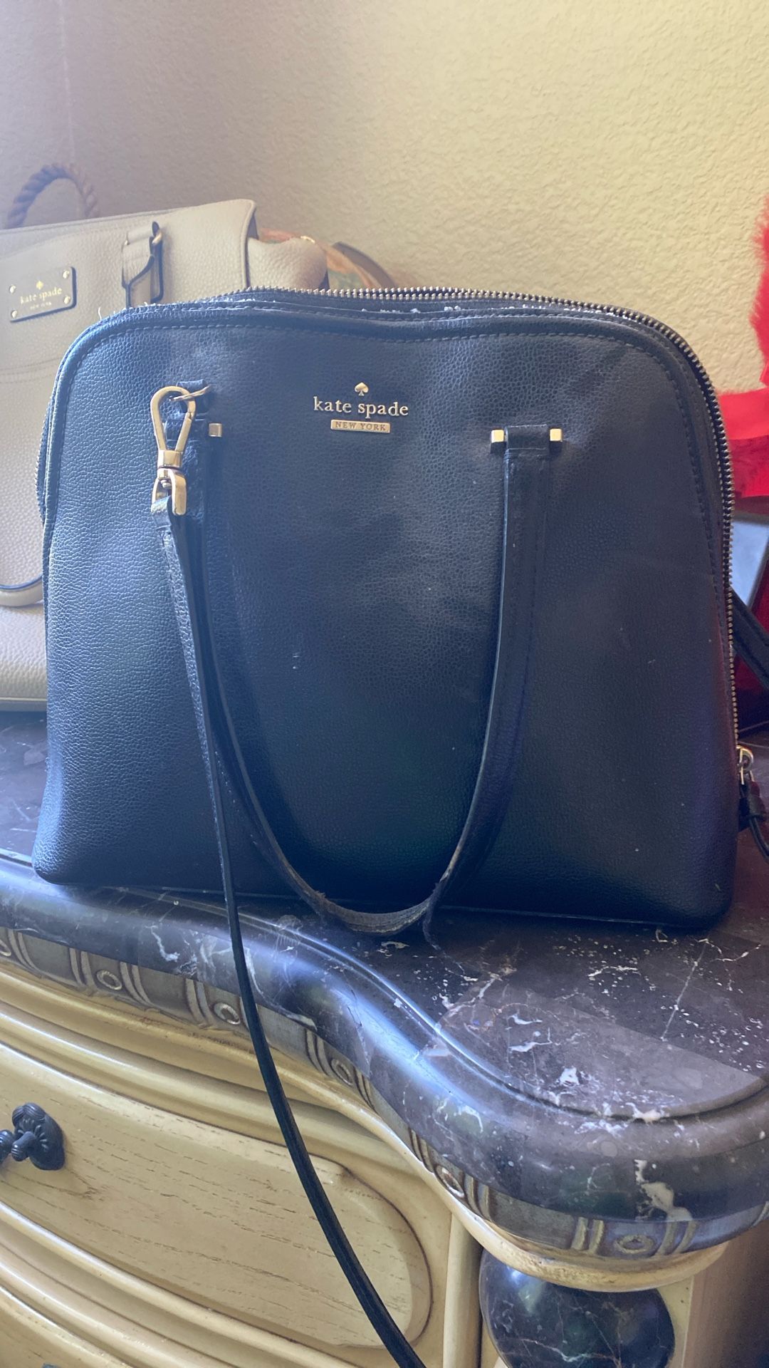 Black Leather Kate Spade Purse