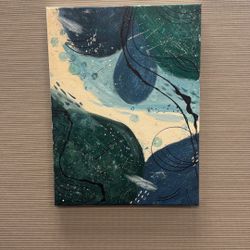 Original Abstract Ocean Painting – Hand Painted Canvas