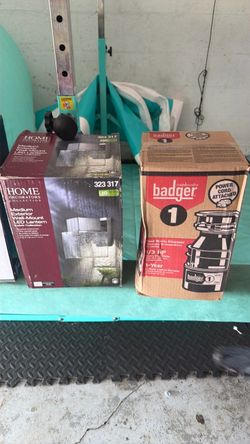 Exterior light and garbage disposal