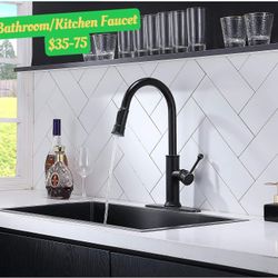 Pull Down Single Handle Black Kitchen Faucet (Part number: QYT218H-D）
