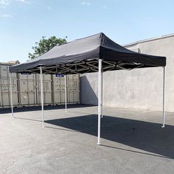 (New in box) $185 Heavy-Duty 10x20 FT Outdoor Ez Pop Up Canopy Party Tent Instant Shades w/ Carry Bag (Black, Red)