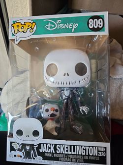 Funko Pop! Disney: NBC - Jack Skellington with Zero (#809) 10" Super-Sized Pop