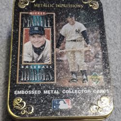 Mickey Mantel Metal Cards 5 Yankees New York Cards 