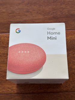 NEW Sealed Google Home Mini Smart Assistant Bluetooth Speaker Coral Orange