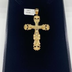 10KT YELLOW GOLD RELIGIOUS CROSS 16.4G