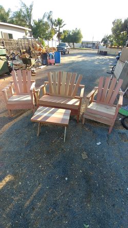 Handmade Wooden patio furniture always new always available delivery available