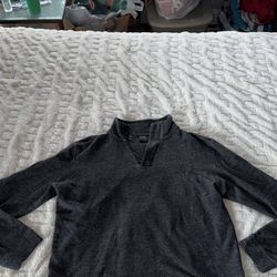 Hugo Boss Men Regular Fit Long Sleeve 1/4 Zip Pullover Sweatshirt Gray Size L