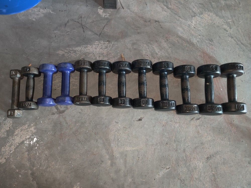 Dumbbells! $1 per pound.