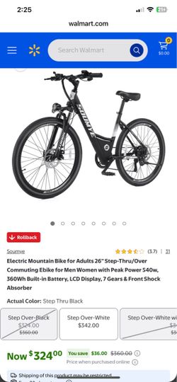 New! *firm $250* Black Soumye Electric Mountain Bike for Adults 26" step thru Commuting Ebike