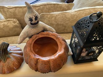 Fall Pumpkin And Lamp