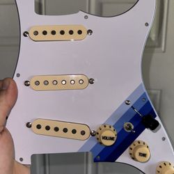 Hand Wired 9-Way Stratocaster Pickguard. 