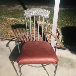 4  Rod Iron Chairs Recently Covered. $75ea
