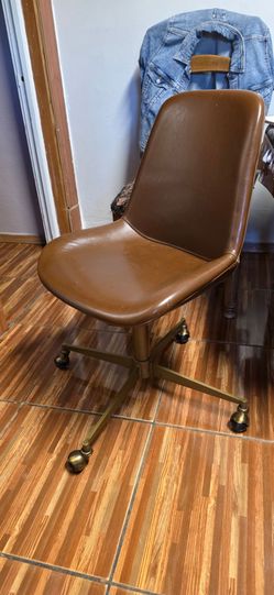 World market leather office chair