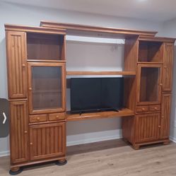 Solid Wood Entertainment Center 