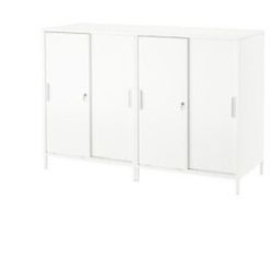 Ikea TROTTEN cabinet with sliding doors  63x43 1/4 " white Article no: 594.296.60