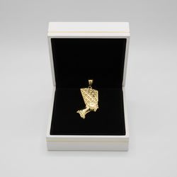 10K Yellow Gold Nefertiti Pendant