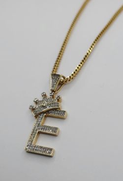 1 Carat 100 Natural Round Diamonds Tennis Necklace/ E Pendant #15666