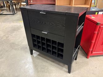 Modern Sleek Black Fold Out Buffet