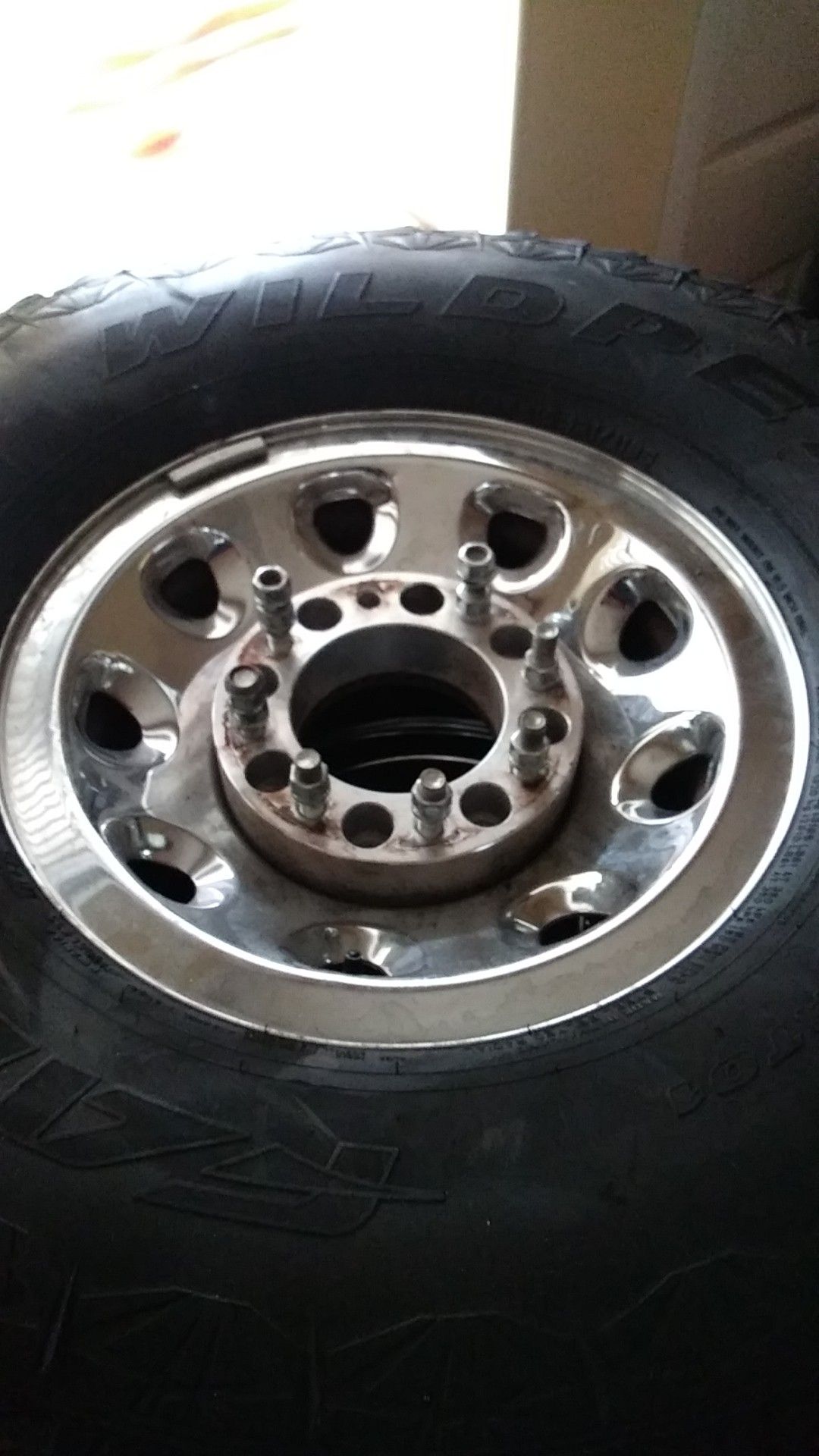 LT315/75R16 set of heavy duty rims tires and adapters