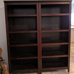 Brown Espresso Bookshelves (2 Shelves)