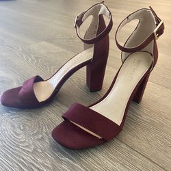 Red/Burgandy Size7 Heels -Worn One Time