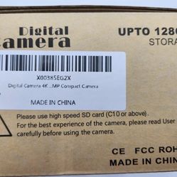 📸 Brand New 4K Digital Camera | 48MP Photos | Supports 128GB