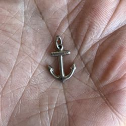 925 Vintage Sterling Silver Anchor Charm 