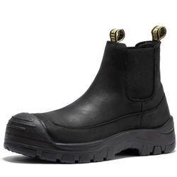 ROCKROOSTER Woodland 6" Composite Toe Slip on Men's Work Boots, Chealse Lightweight Boots, Non-Slip, Arch Support, Medium Width, ASTM F2413-18 Electri