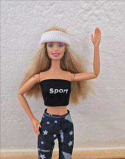 Vintage Barbie Doll Mattel Articulated Back Lever Arm 1966 Body, 1998 Head. Blonde