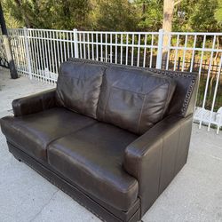 Leather Love Seat Sofa