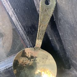18th Century Signed Brass Skimmer