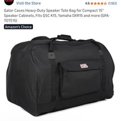 TWO (2) Gator Cases Heavy-Duty Speaker Tote Bag for Compact 15" Speaker Cabinets