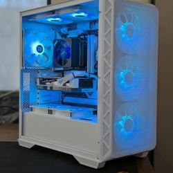 AMD Ryzen 5 9600x + Nvidia RTX 4060 White RGB Gaming Desktop PC Computer