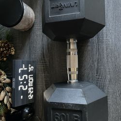 60lb Living fit used Rubber Dumbell