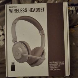 Vonztek BT882-D Gray Wireless Bluetooth Noise Cancelling On Ear Headset 